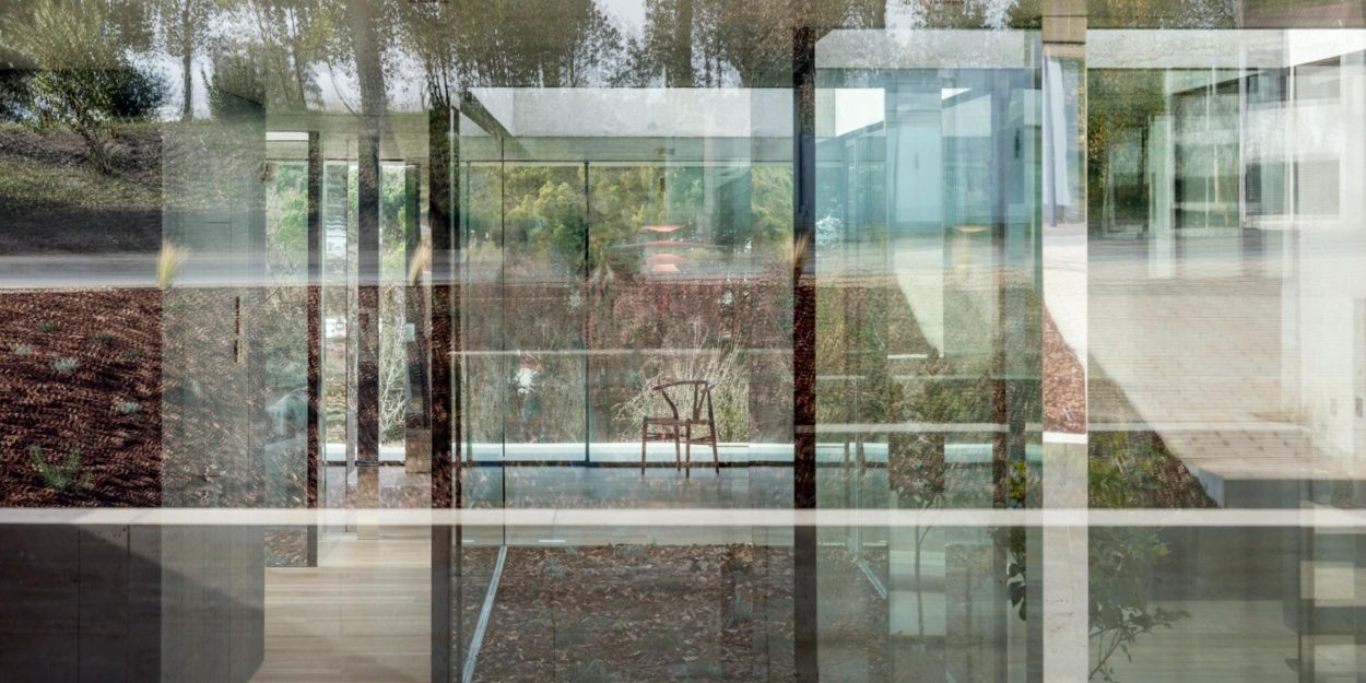 Artistic view of a chair through the window